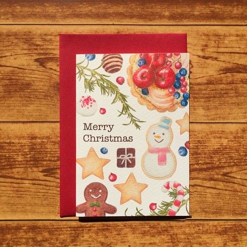 クリスマスカード お菓子パーティー カード レター いくみ 通販 Creema クリーマ ハンドメイド 手作り クラフト作品の販売サイト