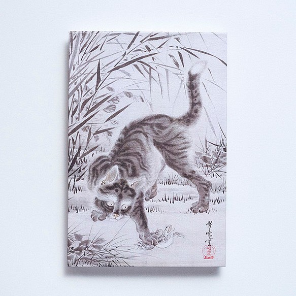 Ukiyo-e Goshuinchou cat frog notebook stationery *white 第1張的照片