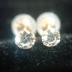 002 ✨K14✨【天然】 ダイヤ ピアス 合計0.2ct 14金イエローゴールド