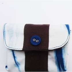 青い布の財布 1枚目の画像