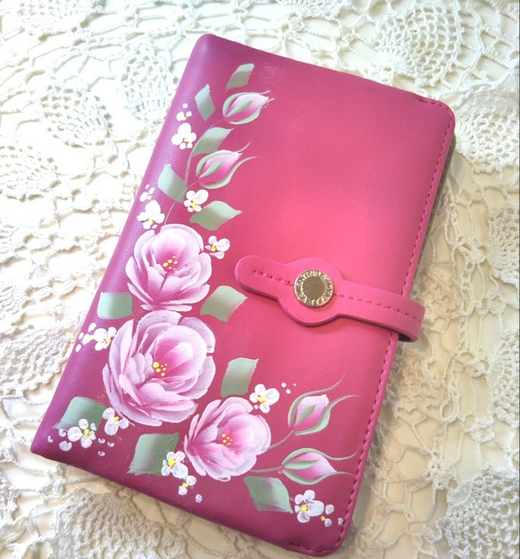 再販✳【受注製作】薔薇の多機能財布♥ トールペイント 長財布 sara
