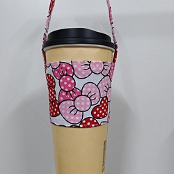 飲料杯套 環保杯套 手搖飲料袋 咖啡袋 -蝴蝶結 第1張的照片