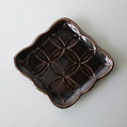 綾series/綾果(ayaka)皿 Ｍsize (chocolate) 1枚目の画像