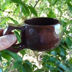 ウオールナットで作った一木彫りコーヒーカップ 1枚目の画像