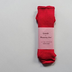 [橡膠未使用]埃及棉無壓力襪&lt;紅色&gt; 第1張的照片