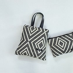 “ Creema Limited”春季幸運袋法式提花迷你包+郵袋&lt;黑色型&gt; 第1張的照片
