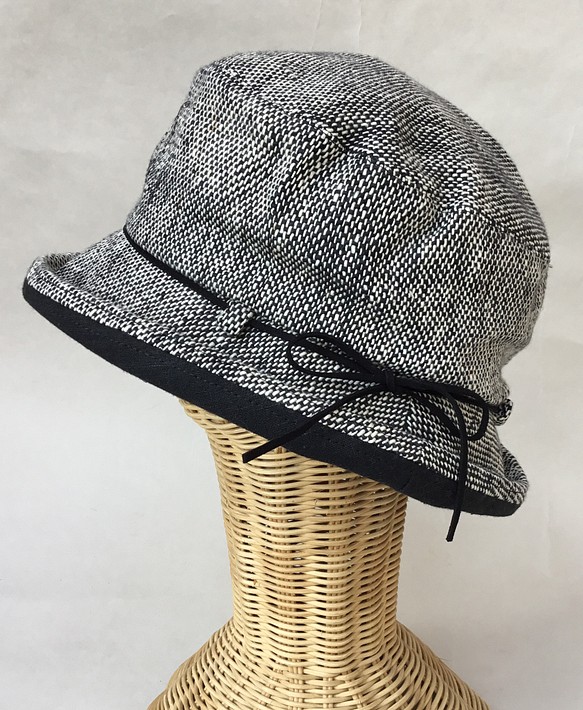 手紡ぎ手織り帽子 1枚目の画像