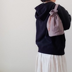 受注制作】One shoulder ruck sack-long 巾着型ワンショルダーリュック