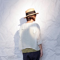 THE LIGHT_ Knotted collar layered-look top 1枚目の画像