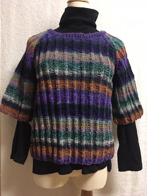 売り切れ！ 野呂英作のクレオパトラで編んだ５分袖セーター Ｌサイズ 1枚目の画像