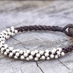 Silver Wind  bead blessed handmade south sea bracelet 17cm 第1張的照片