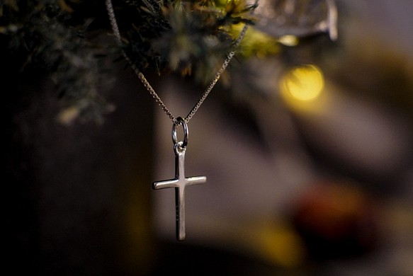 極簡風。 925純銀 簡約十字架項鍊 可調長度 客製化禮物 第1張的照片