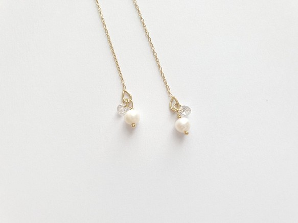 輕珠寶/ ARTEMIS 925純銀 單鑽珍珠耳線(耳夾) 施華洛世奇水晶 客製化禮物 第1張的照片