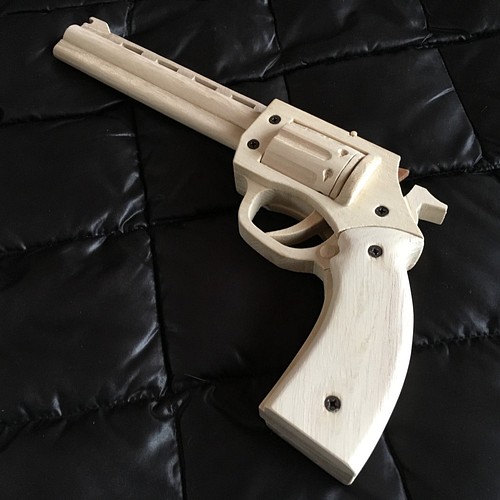 木製 マグナム風10連発輪ゴム銃 JJ-19 おもちゃ・人形 工房・快夢 通販 