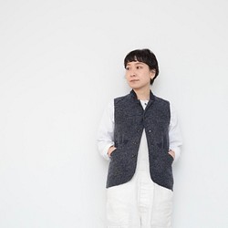 Ojisan vest Women size / blue 1枚目の画像