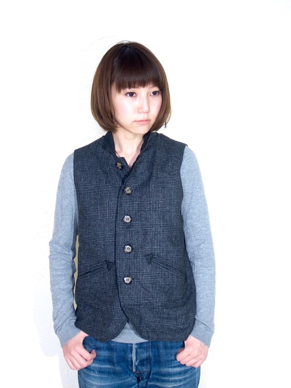 ojisan vest Women size/ gray 1枚目の画像