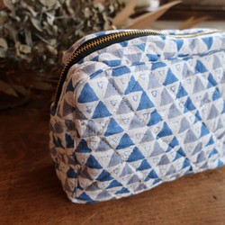hand print quilting pouch / no3 1枚目の画像