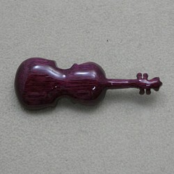 木製　ブローチ　（　バイオリン　） 1枚目の画像