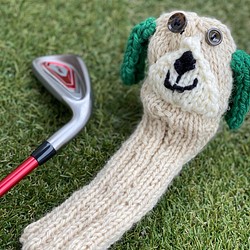 毛糸で編んだゴルフクラブヘッドカバー 1枚目の画像