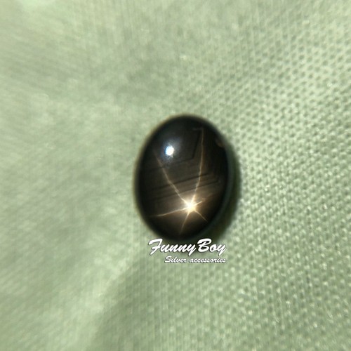 B) ブラックスターサファイアのシルバーリング 2.25ct 指輪・リング