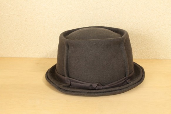 crease hat [wool] warm grey 58cm 1枚目の画像