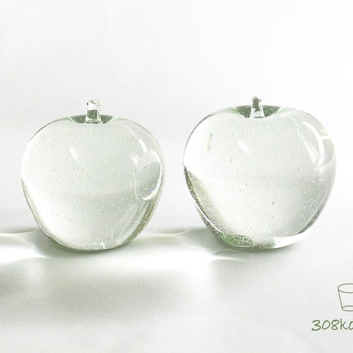 透明リンゴのオブジェ 小 置物 308硝子工房 通販｜Creema(クリーマ 