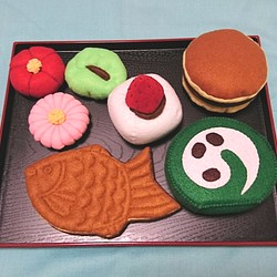 フェルトおままごと 和菓子セット 1枚目の画像