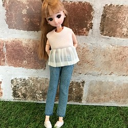 リカちゃん服 プリーツ付きトップス