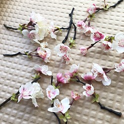 再販！【素材】桜の小枝・フラワーヘッド（アーティフィシャル） 1枚目の画像