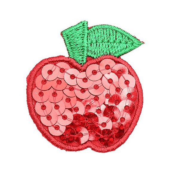 りんごアイロンワッペン 1枚目の画像