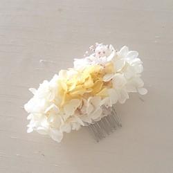 プリザーブドの紫陽花のコーム ⑥ 10㎝ 1枚目の画像
