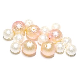 Rosepink Gold &White color Imitaition cotton pearl  MIX SET- 15 第1張的照片