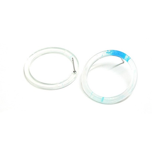 出售[1雙]透明藍領29毫米圓形！纖維素穿孔，零件 第1張的照片