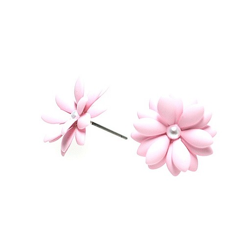 SALE【1ペア】チタン芯！イエローカラー18枚の花びら〜FLOWERピアス 