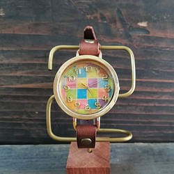パステルタイルの腕時計 /M【受注製作】 1枚目の画像