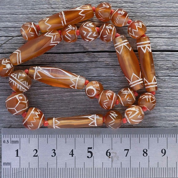 Agate carving Bohemian beads - 天然石