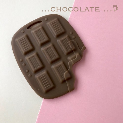 歯固め シリコン チョコレート[milk chocolate]⍋ おもちゃ・人形 