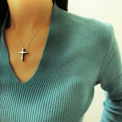 mittag NL312 cross eins necklace_十字架eins項鍊 限量 設計師手做 附品牌原木珠寶盒 第1張的照片