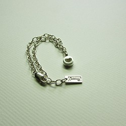 mittag BL702 round heart bracelet_圓心手鍊 純銀 限量 設計師手做 附品牌原木珠寶盒 第1張的照片