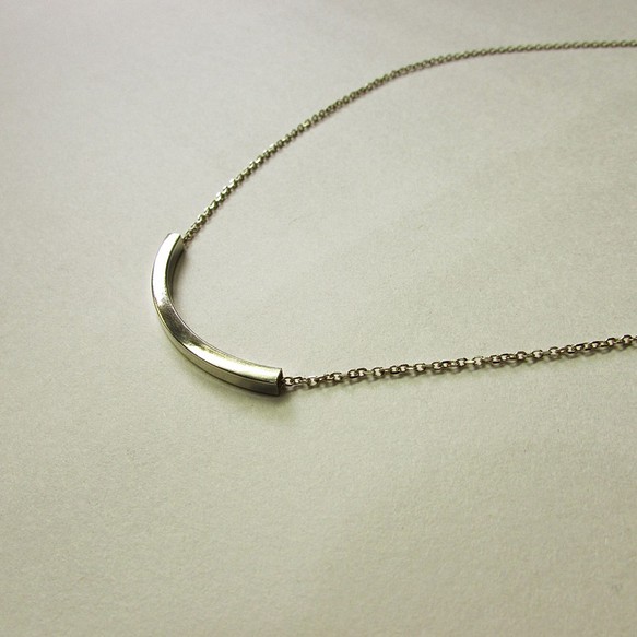 mittag NL803 square tube necklace_方管項鍊 純銀 限量 設計師手做 附品牌原木珠寶盒 第1張的照片