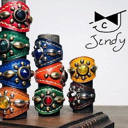 スタッズ レザー リング オーダー 指輪・リング Jindy 通販｜Creema