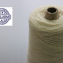 ピュアアルパカ100%毛糸　1/6NM 日本製　300g ナチュラルアイボリー 1枚目の画像