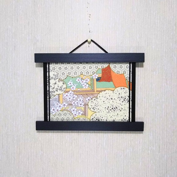 壁掛け　和風 かべ飾り　古布・桜　NO.12 1枚目の画像