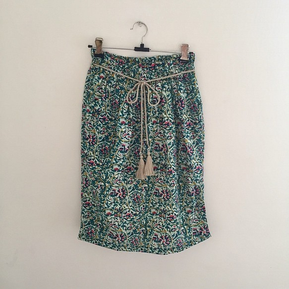 インド綿プリントタイトスカート <MR181105> 1枚目の画像