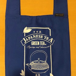 MOTTERU クルリト　デイリーバッグ  日本茶デザイン　ブルー 1枚目の画像