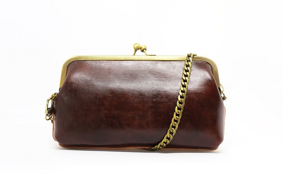 Classic Nostalgia 2 Colours Leather Clasp Chain Wallet