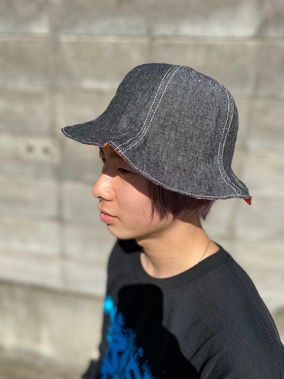 リバーシブル バケットハット 帽子 UVカット 日よけ 小顔効果 つば広 韓国
