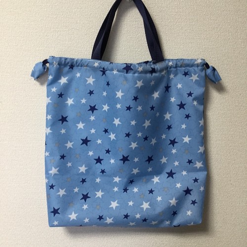 negoland 【入園入学】星柄上履き入れ 25×30 体育館シューズ袋（巾着袋 ...