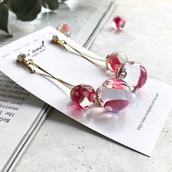 Botanical  Cherry -rose-　earring/pierce 1枚目の画像