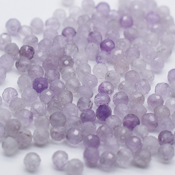 特別SALE 50粒 アメジスト 極小 2~2.5mm 紫水晶 クォーツ 2月 誕生石 1枚目の画像